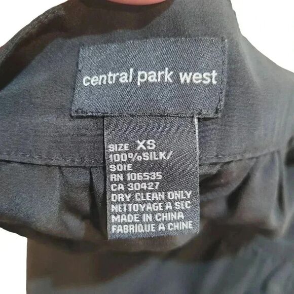 Central Park West Women's Black 100% Silk Studded Mini Skirt - Picture 3 of 8